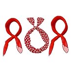 1950s Square Chiffon Scarf and polka dot headband Costume Accessories Set for Women 1950s Square Chiffon Scarf and polka dot headband Costume Accessories Set for Women