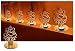 4 Pc Set Lord Ganesha Shape Diwali Shadow Diya. Deepawali Traditional Decorative Diya in Lord Ganesha Shape for Home/Office.Religious Tea Light Candle Holder Stand. Diwali .Indian Gift Items. primary