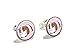 Guinea Pig - Pet Critter Pink Novelty Silver Plated Stud Earrings