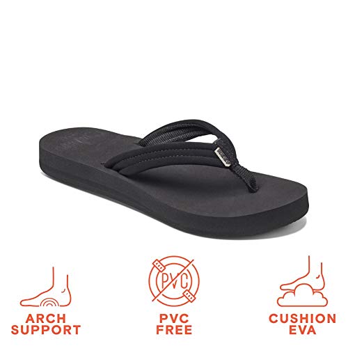 Reef Women's Cushion Breeze Sandals, Black/Black, 11 | Pricepulse