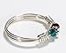 2 Stone Mother's Birthstone Ring: Personalized Sterling Silver Mom's Multistone Family Ring. Two Swarovski Crystals. Christmas, Mother's Day