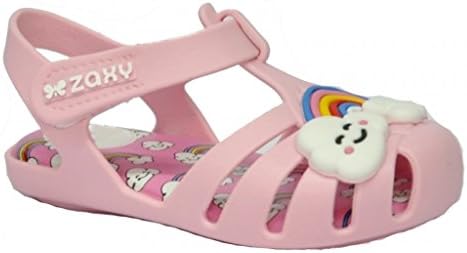 Zaxynina Kid's Happy BB Sandal, Toddler, Pink, 6US