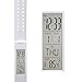 TR-Life Folding LED Desk Lamp, Eye-Care Portable USB Rechargeable Touch-Sensitive Control Brightness Arbitrarily Alarm/Clock/Calendar/Temperature Display Hang on Wall 18 Pcs LED Lights White