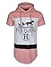 SCREENSHOTBRAND Mens Hip Hop Longline Premium Tee - Pullover Hooded Fashion T-shirt w/ Side Zipper Hustlers Print - Pink - Large