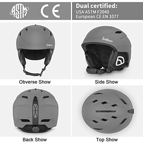 JetBlaze Ski Helmet, Snow Helmet, Snowboard Helmet for Men Women Youth