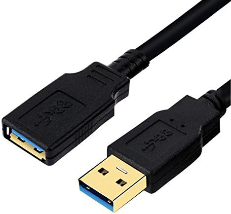USB 3.0 Extension Cable 15 ft,USB 3 High Speed Cable A Male to A Female Cord Type for Playstation, Xbox, USB Flash Drive, Card Reader, Printer, Scanner,Hard Drive,Keyboard Wait.(Black) (15FT(5M))