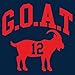 UGP Campus Apparel Goat Greatest of All Time New England Football T Shirt - X-Large - Navy