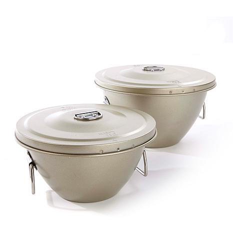 Curtis Stone 2-PC Pudding Cake Molds Bakeware Assorted Colors-Refurbished