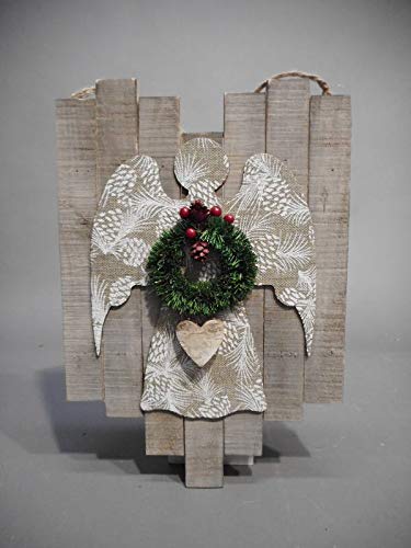 TABOR Panel Wood C/Angel 38X25 Christmas Decorations and Objects, Multicoloured, 8003429974770