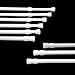 GOODUSCN 6 Pack Tension Rods, Adjustable Spring Steel Cupboard Bars Rod Curtain Rods, Extendable Width 15.7