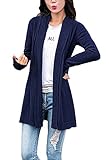 Zattcas Women's Open Drape Cardigan Sweater Long Sleeve ...