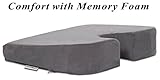 TravelMate Large Medium-FIRM Wellness Seat Cushion (Size: 17 x 13 x 3 inches. Color: Grey)