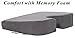 TravelMate Large Medium-FIRM Wellness Seat Cushion (Size: 17 x 13 x 3 inches. Color: Grey)