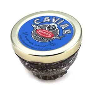 Marky’s Sevruga Premium Sturgeon Black Caviar - 1.75 Oz Malossol Sturgeon Black Roe – Crystal Gift Jar - GUARANTEED OVERNIGHT