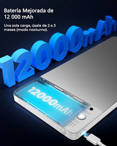 Lampara de Techo Recargable 12000mAh, 2 Pack Luz LED Inalámbrica con Sensor de Movimiento y Control Remoto, 3 Colores y Regulable, Luces para Cocina, Clóset, Baño, Pasillo, Recámara