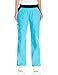 Cherokee Women's Flexibles Contrast Mid Rise Knit Waist Pull-On Pant, Turquoise, Small Petite