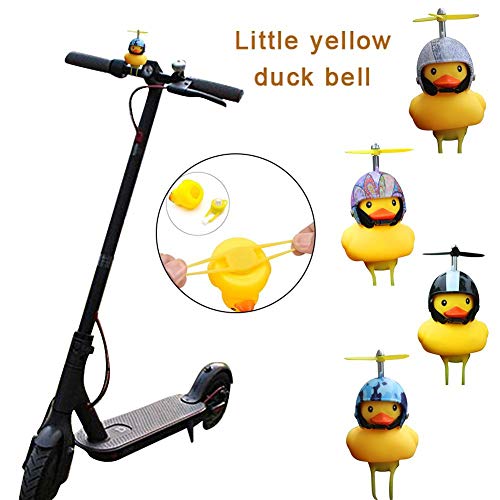 Kids Bike Horn Bicycle Lights Bell Duck Squeeze Helmet Propeller Handlebar Bell Light Horn Lamp for Toddler Children Adults