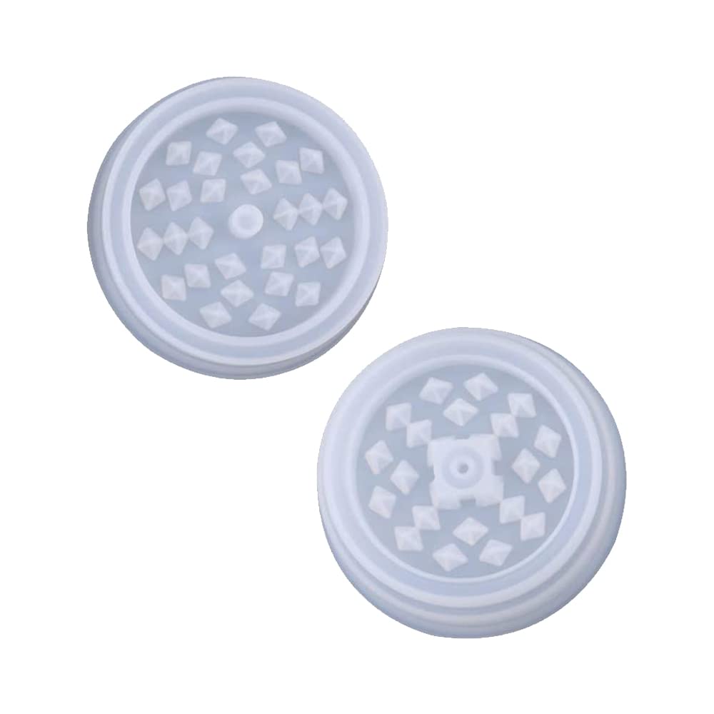 2 Pcs Herb Grinder Silicone Mold Grinder Silicone Resin Mold with Efficient Spikes Shape Spice Mills Grinder Mold for Grinding the Spices