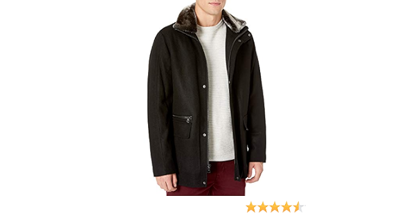 Amazon.com: Calvin Klein - Abrigo de lana para hombre con cuello de piel  sintética, XL : Ropa, Zapatos y Joyería