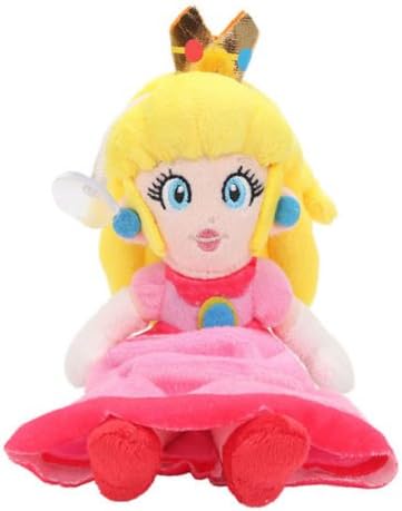 Stuffed Princess Peach Plush Doll - 8 Inch Mario Bros. Princess Peach Plush Doll Stuffed Animal Toy Suitable For Babies and Children - Perfect Birthday Gifts - Toy Doll for Kids and Toddlers (Pink)