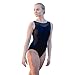 HDW DANCE Black Women Dance Leotard Ballet Sweetheart Mock Neck Mesh Dancewear (L, Black)