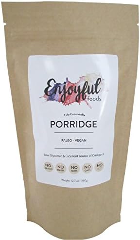 Enjoyful Foods Paleo Vegan Porridge Grain-Free Sugar-Free Cereal Gluten-Free Vegan Snack 12.7 oz - A Great Vegan Food Addition to Your Paleo Diet