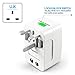 eForCity 1852819 Universal World Wide Travel Charger Adapter Plug, White