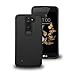 LG Phoenix 2 Case, LG Escape 3 Case, LG K8 Case, LUXCA Designed Armor [Shock Absorption] Drop Protection Hybrid Dual Layer Defender Cover for LG Phoenix 2 (Jet Black)