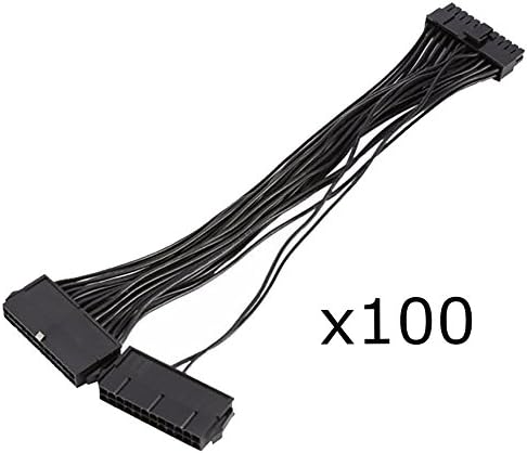 100pcs PCI-E express ATX Power Supply Adaptor Cable Connector for Mining 24Pin 24 pin 20+4pin Dual PSU for Bitcoin Miner