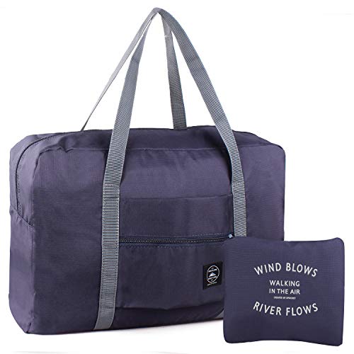navy blue weekender bag