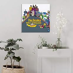 XYDQ Poster sur toile The Beatles Yellow Submarine Cover 1 décoration murale moderne pour chambre de famille 50 x 50 cm - Les Beatles, Paul McCartney, John Lennon, RIngo Starr, George Harrison XYDQ Poster sur toile The Beatles Yellow Submarine Cover 1 décoration murale moderne pour chambre de famille 50 x 50 cm – Image 4