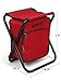 GigaTent Folding 3 in 1 Stool Backpack Folding Stool with Cooler Bag - Camping Hunting Fishing Multifunction Collapsible Camping Seat and Insulated Ice Bag with Padded Shoulder Straps (Red)