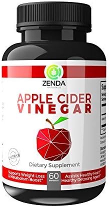 Apple Cider Vinegar Capsules - Natural Weight Loss, Detox, Digestion and Circulation Support - Extra Strength 1300 mg Cleanser - 60 Veg Capsules