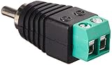 uxcell a15121500ux0627 Speaker RCA Wire to AV Phono Male RCA Cable Connector Jack Adapter (Pack of 5)
