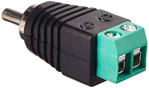 uxcell a15121500ux0627 Speaker RCA Wire to AV Phono Male RCA Cable Connector Jack Adapter (Pack of 5)
