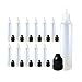510 Central 30mL Unicorn Bottles LDPE Plastic Thin Tip (12 Pack, Black Caps)