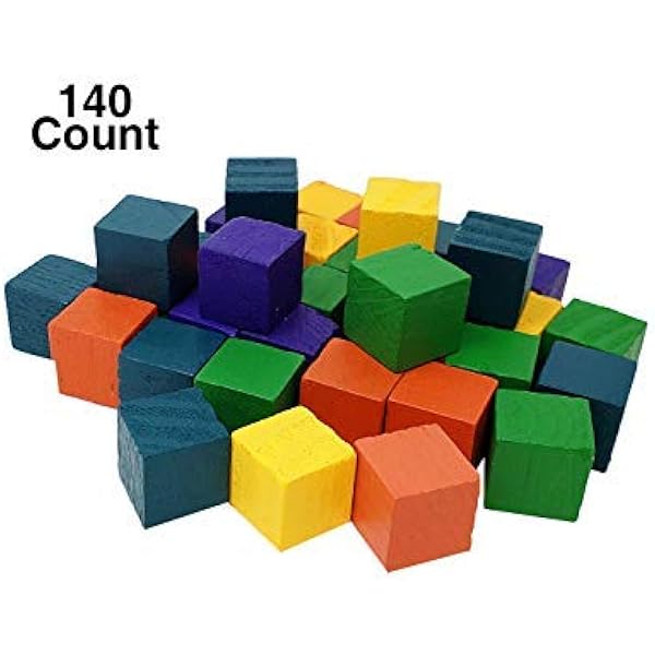 wooden counting cubes