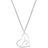 Dreamtimes Heart Rhythmic Gymnastics Necklaces Women Elegant Tumbling Girl Dancer Pendant Necklace Fashion Trend Jewelry Sporty Cheer Up Gifts