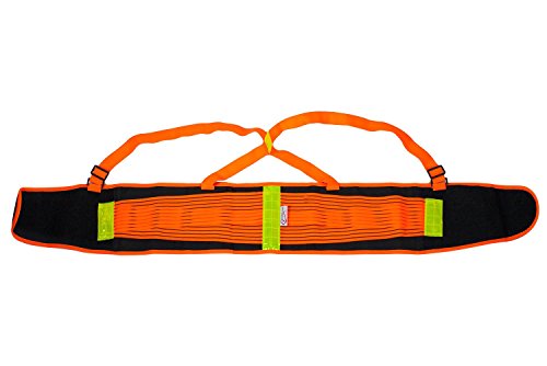 SAFE HANDLER Lifting Support Weight Belt - Orange & Black Reflective| Lower Back Brace Protects & Relieves Back Pain, Support Belt with Dual Adjustable Straps and Breathable Mesh Panels, X-LARGE