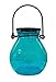 Allsop Home and Garden Solar Bubble Glass Lantern, Handblown Glass with Solar Panel and LED Light, Weather-Resistant for Outdoor Deck, Patio, Garden, Wedding, (Turquoise, 1-Count)
