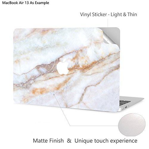 Digi-Tatoo Vanllia Marble MacBook Skin Decal Cover for MacBook Pro 15 inch (w/CD-Drive, Model A1286), Full Body Protective, Removable and Anti-Scratch Vinyl Skin