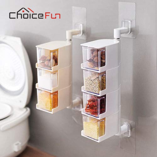 Amazon Com New Vintage Clear Acrylic Rotatable Kitchen Spice