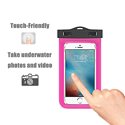 Cellphone Waterproof Case Pouch Underwater Dry Bag Touch-Screen Iphone 7 plus 6s 6 5 Samsung Galaxy s7 s8 Note Htc Honor Google Pixel Swimming Diving Surfing Fishing Water Park Outdoor Activities