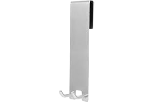 TOMETURE 304 Stainless Steel Over Glass Shower Door Hook, Multifunctional Bathroom Towel and Squeegee Holder