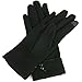Alpine Swiss Womens Wool & Leather Trim Touch Screen Dressy Button Gloves