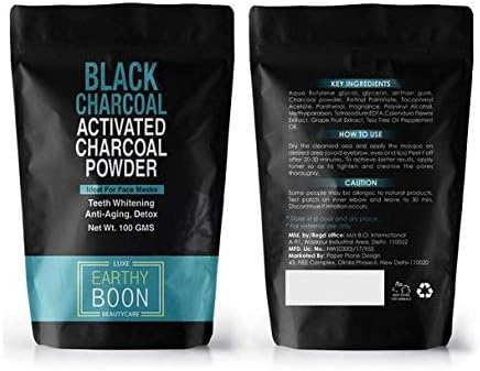 Activated Charcoal Powder for Skin Treatment, Teeth Whitening, Body and Hair Care - Food Grade - 150 Gm -by Paper Plane Design