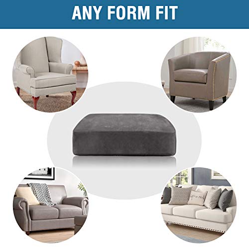 H.VERSAILTEX Velvet Stretch Couch Cushion Cover Plush Cushion Slipcover