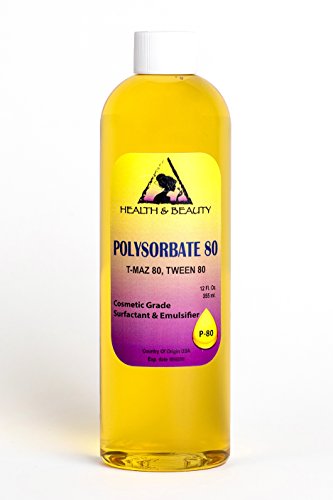 Polysorbate 80 T-MAZ 80 Tween 80 Solubilizer Surfactant & Emulsifier 100% Pure 36 oz