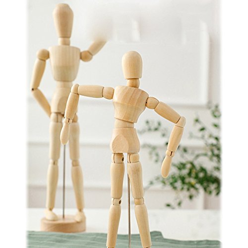 COGEEK Removable Wooden Human Mannequin Sketch Art Model Car Ornament (8.072.17 inches) - Thumbnail 5