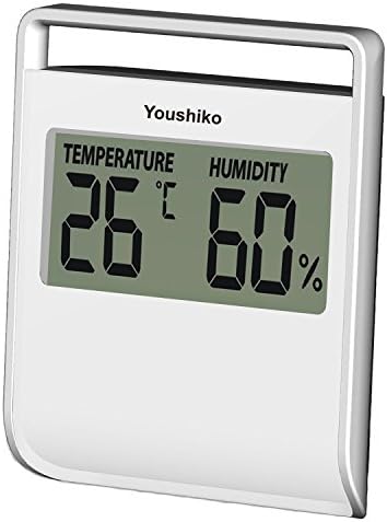 YoushikoLCD Digital Thermo-Hygrometer, Indoor Weather Thermometer Hygrometer Gauge, Monitor Temperature and Humidity Meter for Home Office Comfort